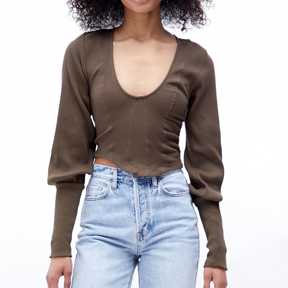 Free People Petra long sleeve top
